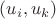 $(u_i, u_k)$