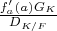 $\frac{f_a'(a) G_K}{D_{K/F}}$