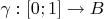$\gamma: [0; 1] \to B$