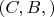 $(C,B,)$