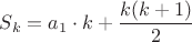 $S_k=a_1\cdot k+\dfrac{k(k+1)}{2}$