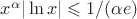 $x^\alpha|\ln x|\leqslant 1/(\alpha e)$
