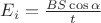 $E_{i} = \frac{B S \cos\alpha}{t}}$