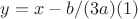 $y=x-b/(3a) (1)$
