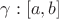 $\gamma: [a, b]$