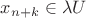 $x_{n+k}\in \lambda U$