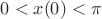 $\[0 < x(0) < \pi \]$