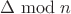$\Delta\bmod n$