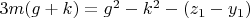 $3m(g+k)=g^2-k^2-(z_1-y_1)$