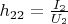 $  {h_{22}} = \frac{{{I_2}}}{{{U_2}}} \hfill \\$