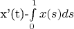 x'(t)-\int\limits_{0}^{1}x(s)ds
