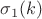 $\sigma_1(k)$