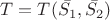 $T = T(\bar{S_1}, \bar{S_2})$