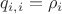 $q_{i,i}=\rho_i$