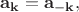 $\mathbf{a}_\mathbf{k}=\mathbf{a}_{-\mathbf{k}},$