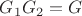 $G_1G_2 = G$ $G_1G_2 = G$