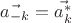 $\vec{a_{-k}}=\vec{a_{k}^{*}}$
