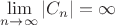 $\lim\limits_{n\to \infty}|C_n| =\infty$
