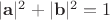 $|\mathbf a|^2+|\mathbf b|^2=1$
