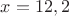 $x=12,2$