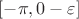 $на границах [-\pi, 0-\varepsilon]$