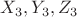 $X_3, Y_3, Z_3$