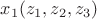 $x_1(z_1,z_2,z_3)$ $x_1(z_1,z_2,z_3)$