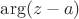 $\arg(z-a)$