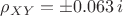 $\rho_{XY}=\pm0.063\,i$