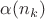 $\alpha(n_k)$