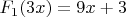 $F_1(3x)=9x+3$