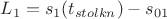$L_1=s_1(t_{stolkn})-s_{01}$
