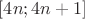 $[4n;4n+1]$