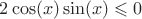 $2\cos(x)\sin(x)\leqslant 0$