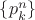 $\{p_k^n\}$