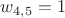 $w_{4,5}=1$