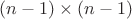 $(n-1) \times (n-1)$