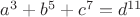 $a^3+b^5+c^7=d^{11}$