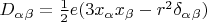 $D_\alpha_\beta = \frac{1}{2} e(3x_\alpha x_\beta - r^2\delta_\alpha_\beta)$