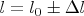 $l=l_0\pm\Delta l$