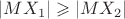 $|MX_1|\geqslant|MX_2|$