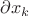 $\partial x_k$