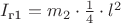 $I_{\text{г1}} = m_{2} \cdot \frac{1}{4} \cdot l^2$