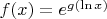 $f(x)=e^{g(\ln x)}$