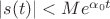$|s(t)|<Me^{\alpha_0 t}$