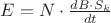 $E=N\cdot\frac{dB\cdot S_k}{dt}$