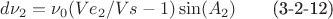$d\nu_2=\nu_0(Ve_2/Vs-1)\sin(A_2) \qquad\mbox{(3-2-12)}$