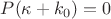 $P(\kappa+k_0)=0$