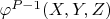 $\varphi^{P-1}(X,Y,Z)$