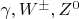 $\gamma,W^\pm,Z^0$